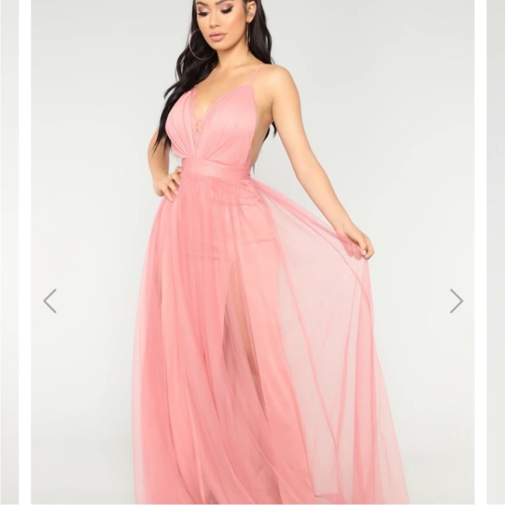 Elegant Pink Evening Gown